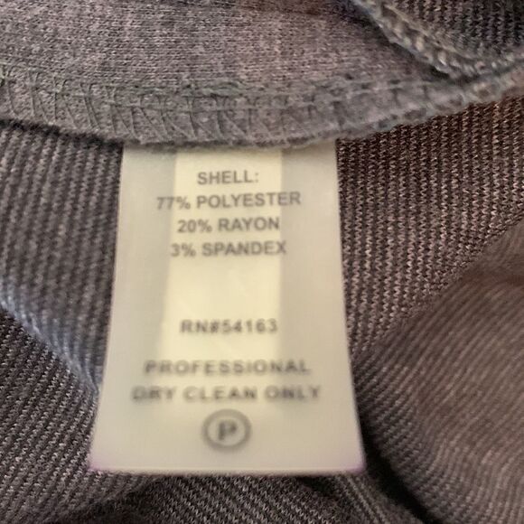 Calvin Klein Size 8 V Neck Short Sleeve Gray Tan Waist Slimming Woman’s Dress - Picture 9 of 10